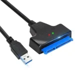 Sounce USB 3.0 SATA III Hard Drive Adapter Cable, SATA to USB Adapter Cable for 2.5 inch (6.35 cm) SSD & HDD, Support UASP, 9 inch(22 cm), Black
